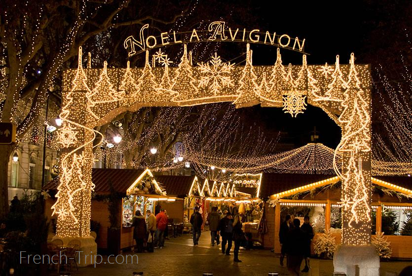 Christmas market in Avignon - provence in winter