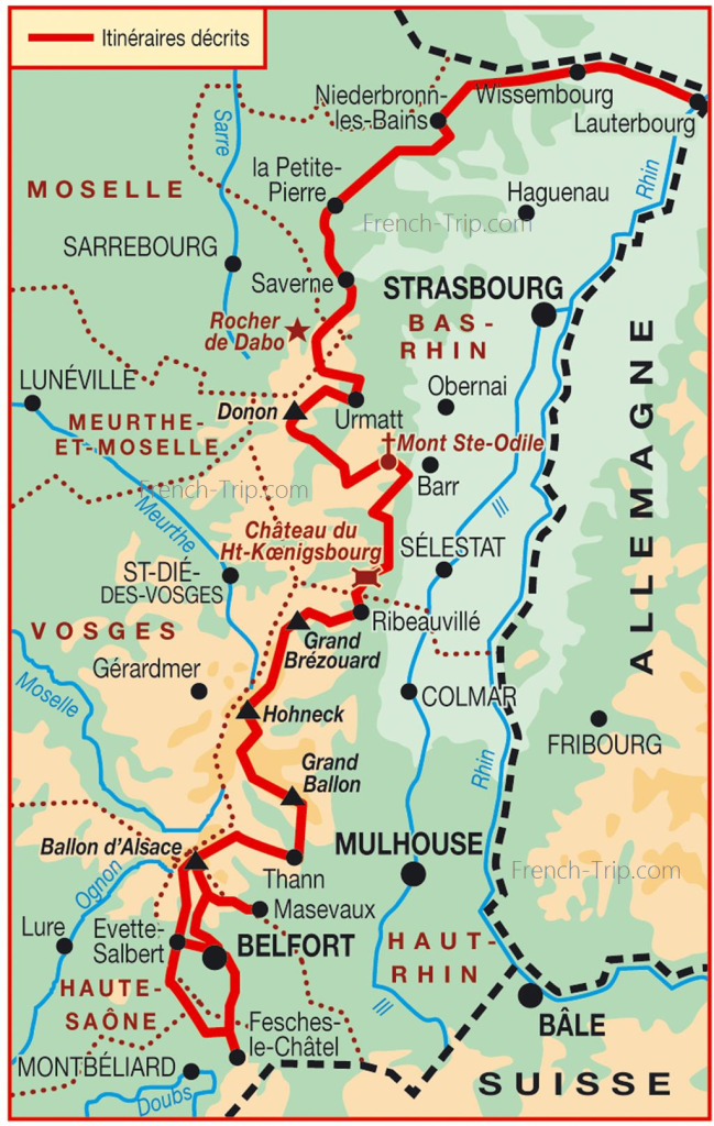 Route des Cretes, Alsace, France, thematic routes in France