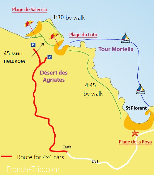 Agriates desert routes