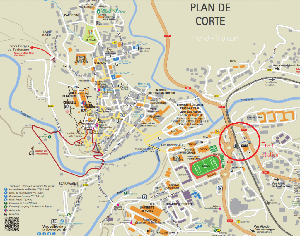 Corte tourist map