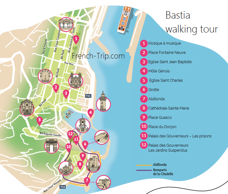 Bastia walking tour with kids