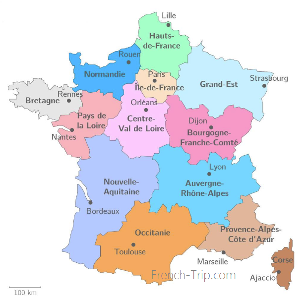 France regions map