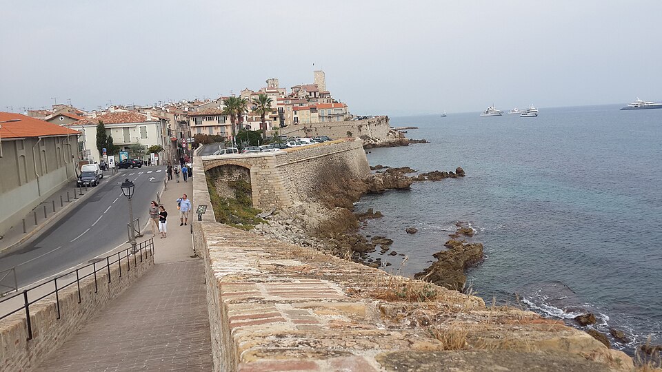 The seafront ramparts of the old town of Antibes