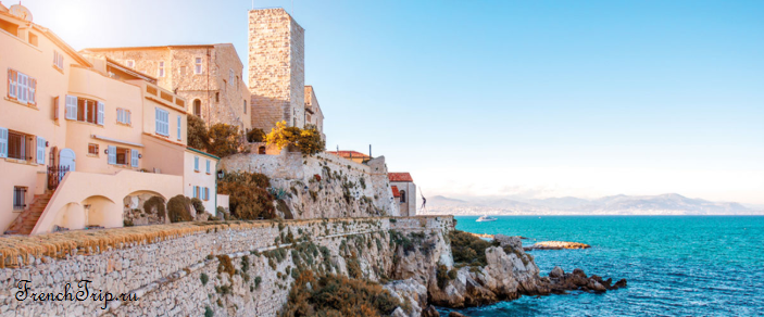 The old town of Antibes above its sea walls