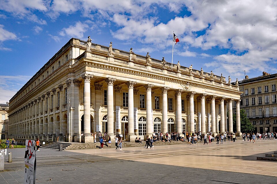 The Grand Théâtre of Bordeaux behind its colonnade