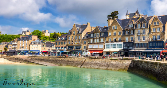 Houses along the harbour front at Cancale