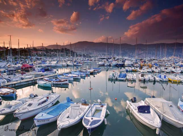 The harbour of Saint-Jean-Cap-Ferrat with fishing boats and yachts