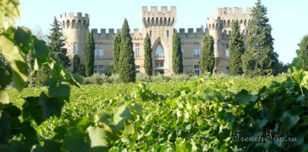 The papal castle above the vineyards of Châteauneuf-du-Pape