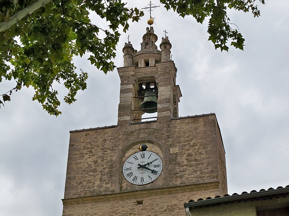 The belfry clock tower at Cucuron