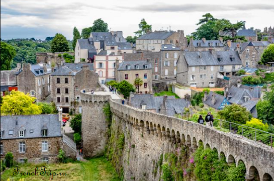 The ramparts of Dinan above the valley