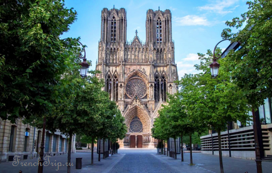 The west front of Reims cathedral