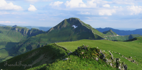 The volcanic ridges of Puy Mary in the Cantal