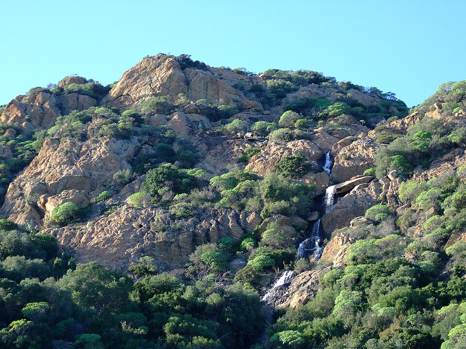 The Saint-Clair waterfall in the hills above Le Lavandou