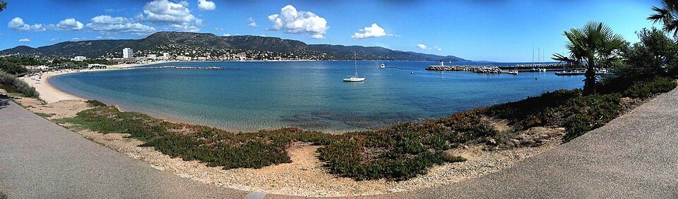 The bay and coast at Le Lavandou
