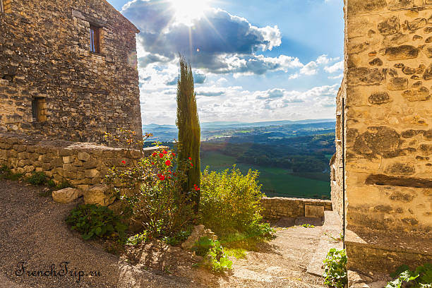 The village of Lurs on its ridge above the Durance