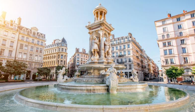 The fountain on Place des Jacobins in the Presqu'ile district of Lyon
