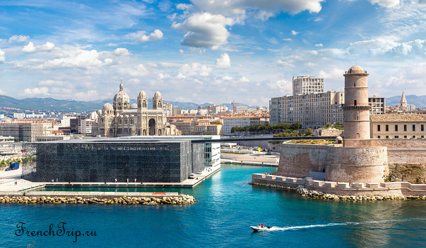 The MuCEM and Fort Saint-Jean at the entrance to the old port of Marseille