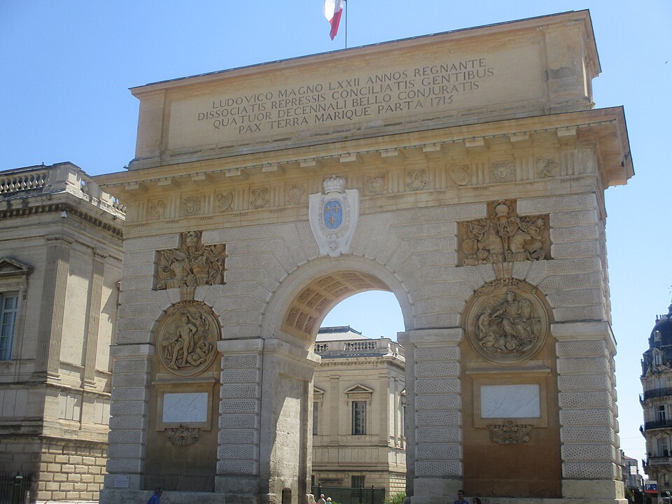 The Arc de Triomphe at the Peyrou in Montpellier
