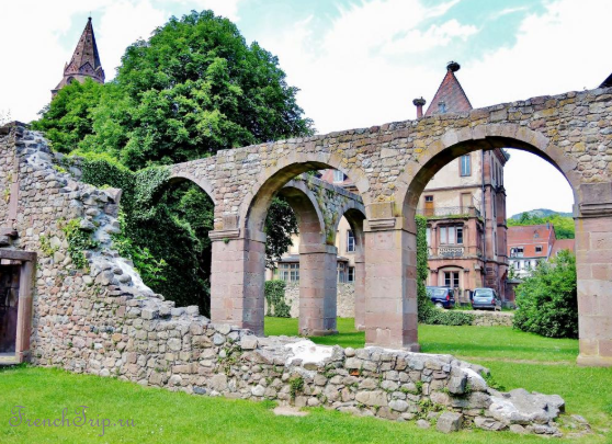 The abbey ruins in the park at Munster