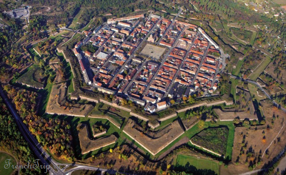 The octagonal star fort of Neuf-Brisach from the air
