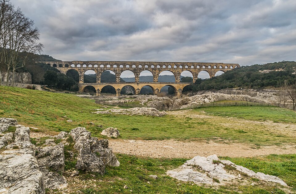 The Pont du Gard, the Roman aqueduct in Occitanie