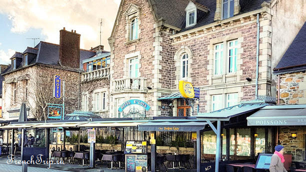 A street of cafés in Paimpol