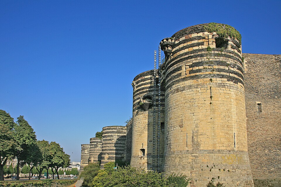 The towers of the castle of Angers