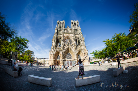 The west front of Reims cathedral