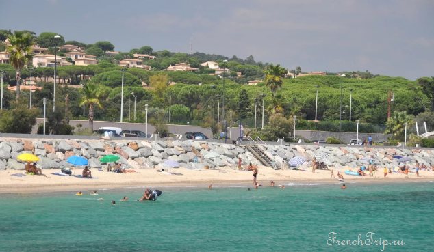 The sand beach at Sainte-Maxime