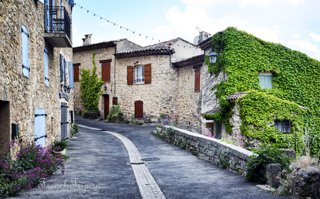 An ivy-covered lane in Tourtour
