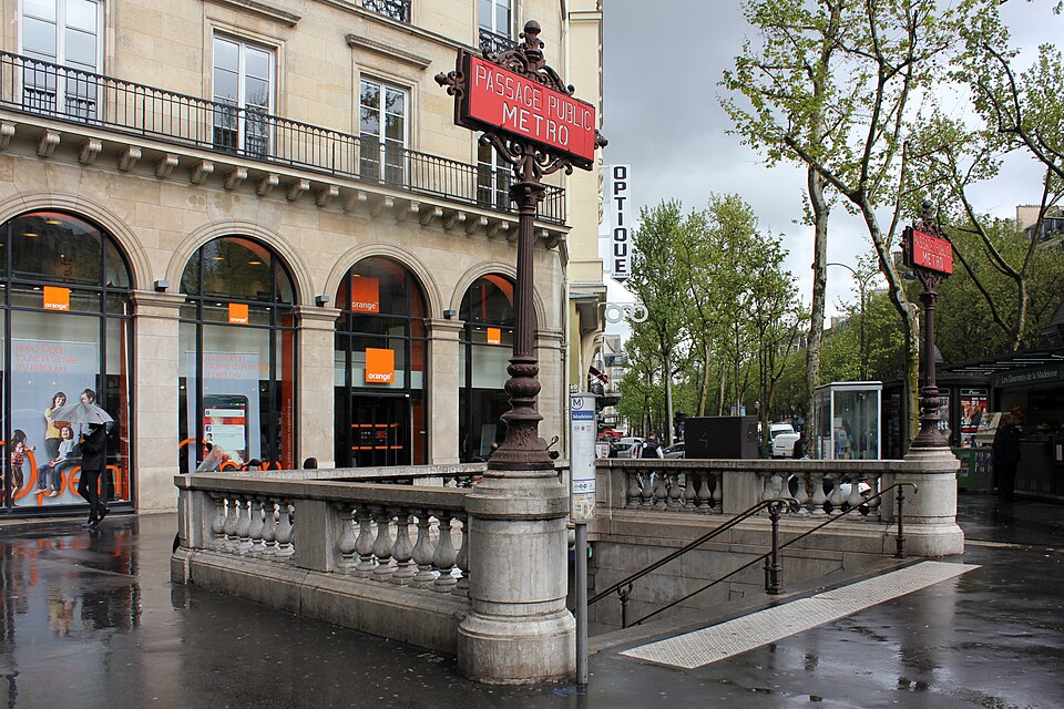 An Art Nouveau metro entrance in Paris