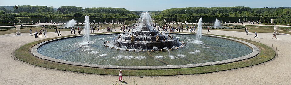 The Latona basin, the Green Carpet and the Grand Canal at Versailles