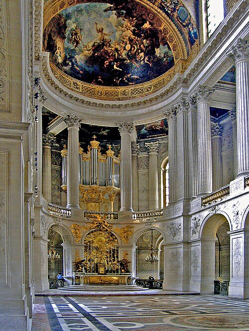 The nave of the Royal Chapel at Versailles