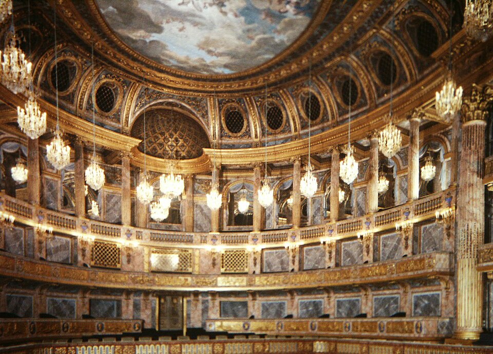 The auditorium of the Royal Opera at Versailles