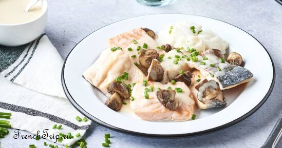 Matelote marnaise, river fish stewed in wine