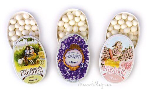Anis de Flavigny, aniseed sweets in their round tins