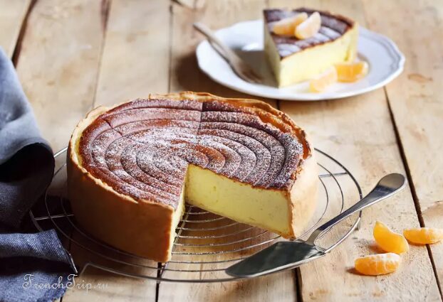 Cheese tart made with Maroilles, the strong local cheese