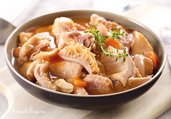 Tripes a la mode de Caen, slow-cooked beef tripe from Normandy