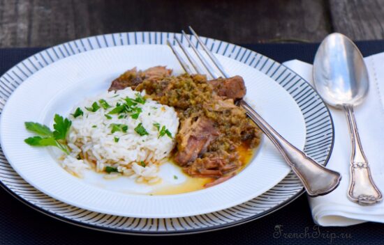 Agriade saint-gilloise, beef slow-cooked with onions and anchovies