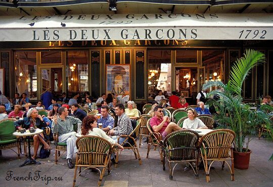 The terrace of Les Deux Garcons on the Cours Mirabeau in Aix-en-Provence