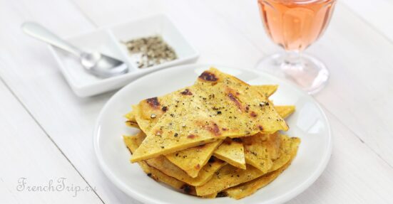 Socca, the chickpea pancake baked in Nice